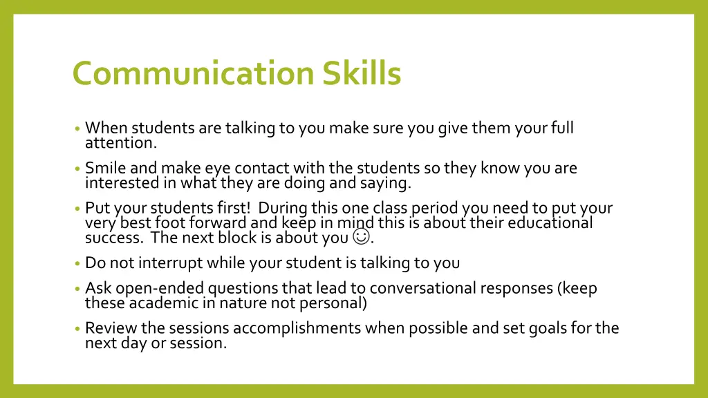 communication skills