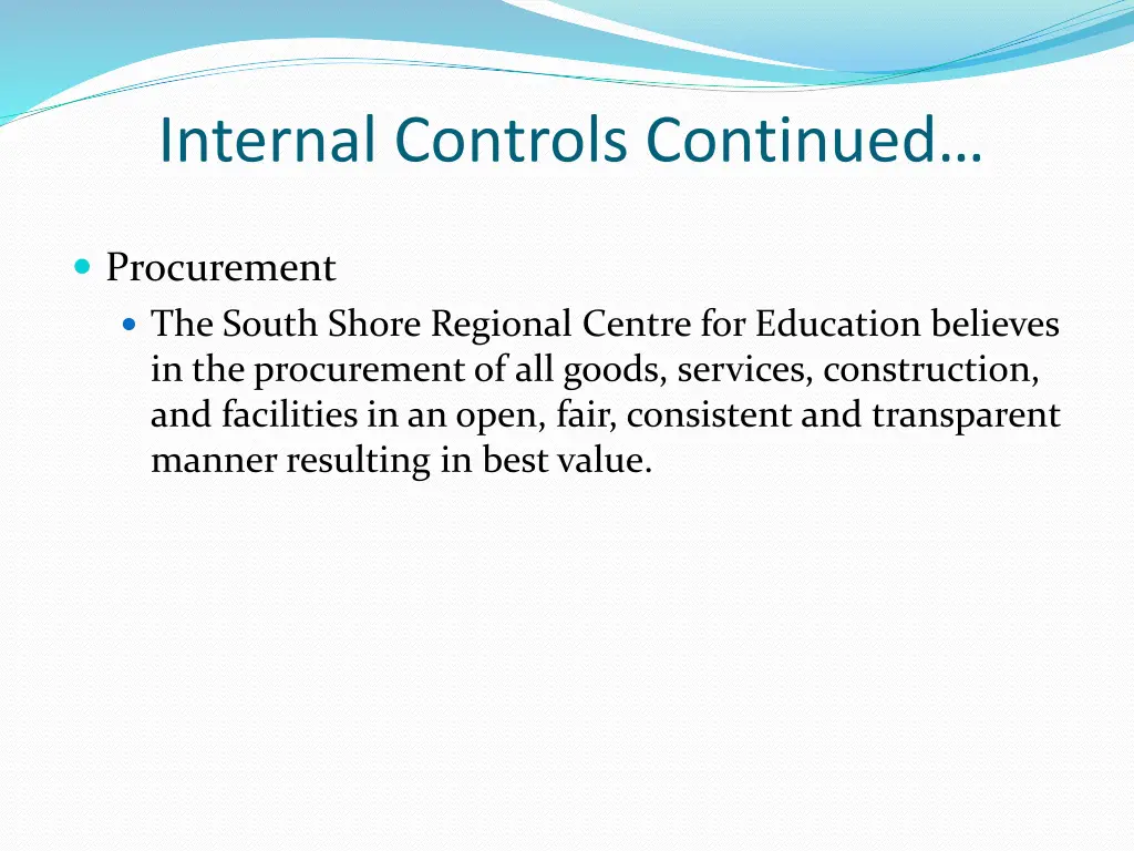 internal controls continued 1