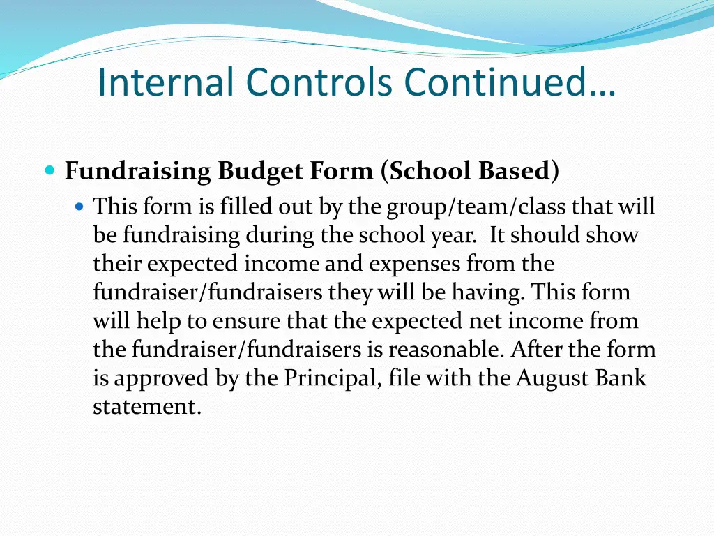 internal controls continued 12