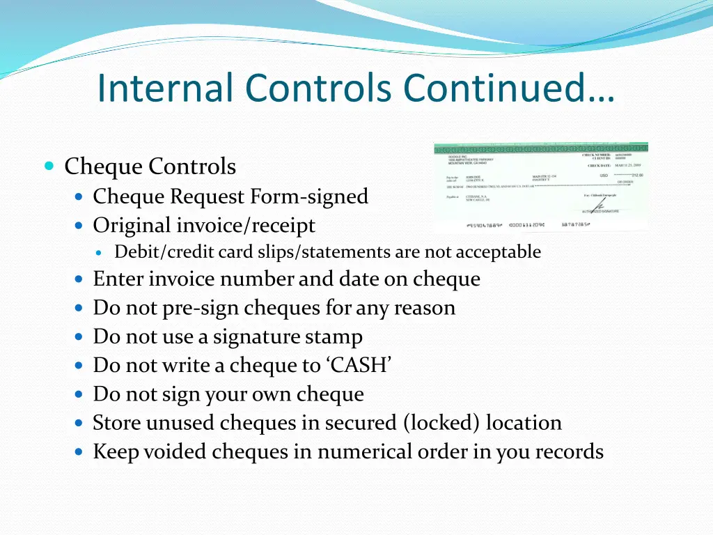 internal controls continued 15