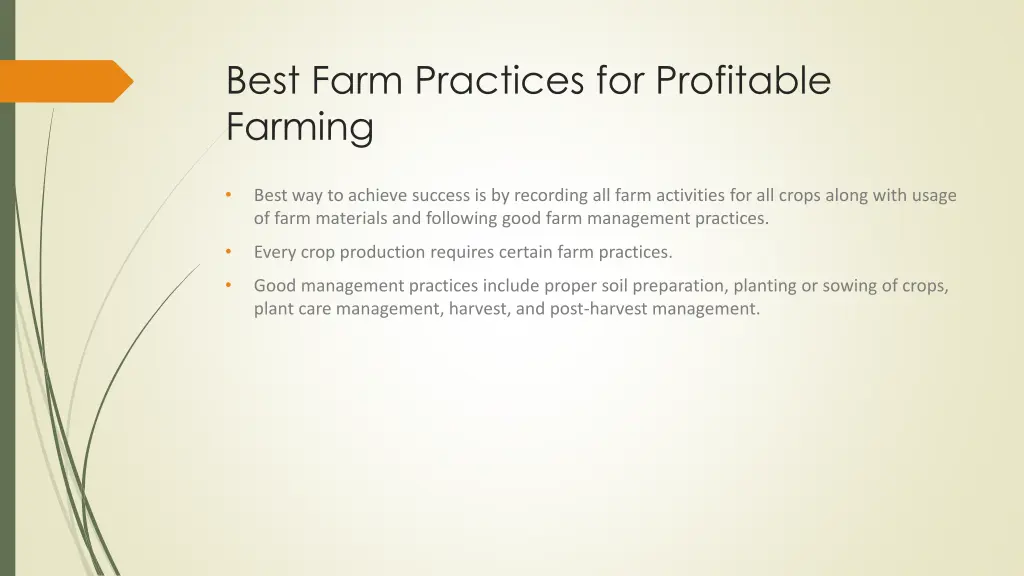 best farm practices for profitable farming