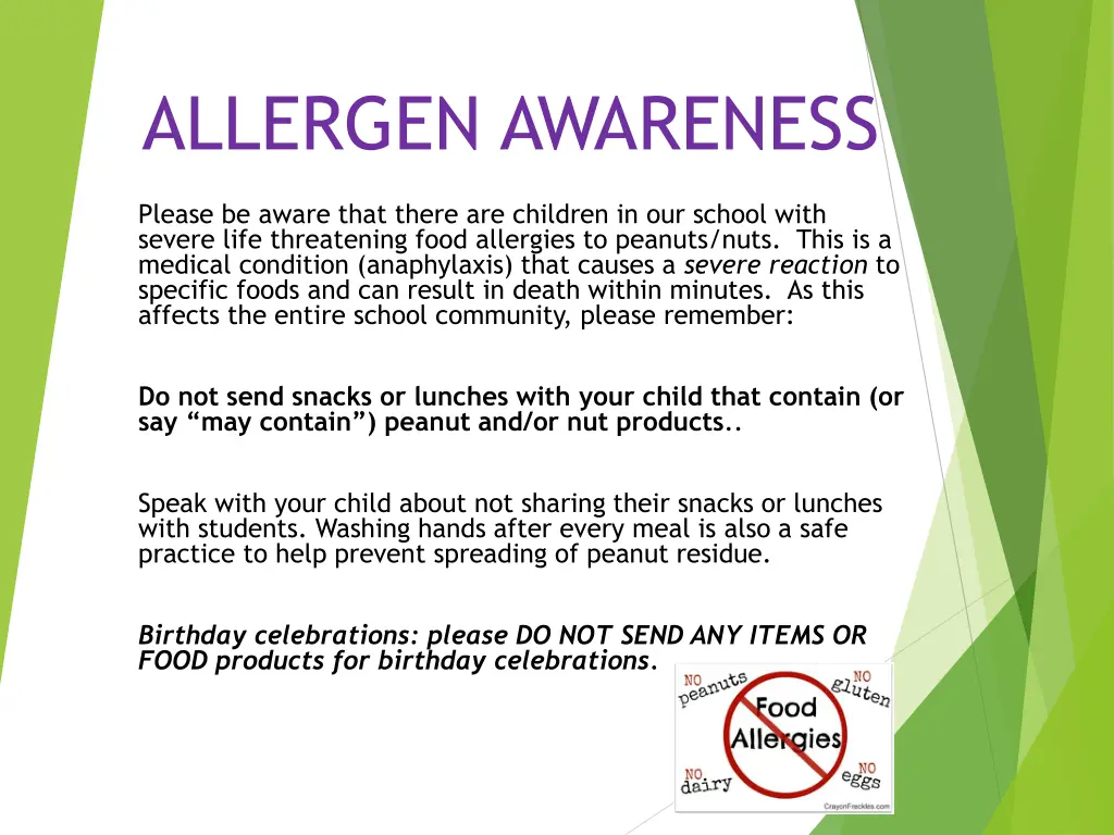 allergen awareness