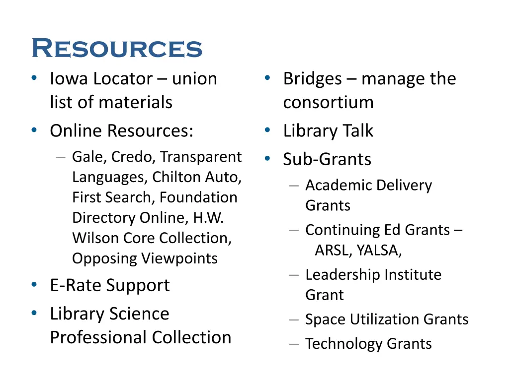 resources iowa locator union list of materials