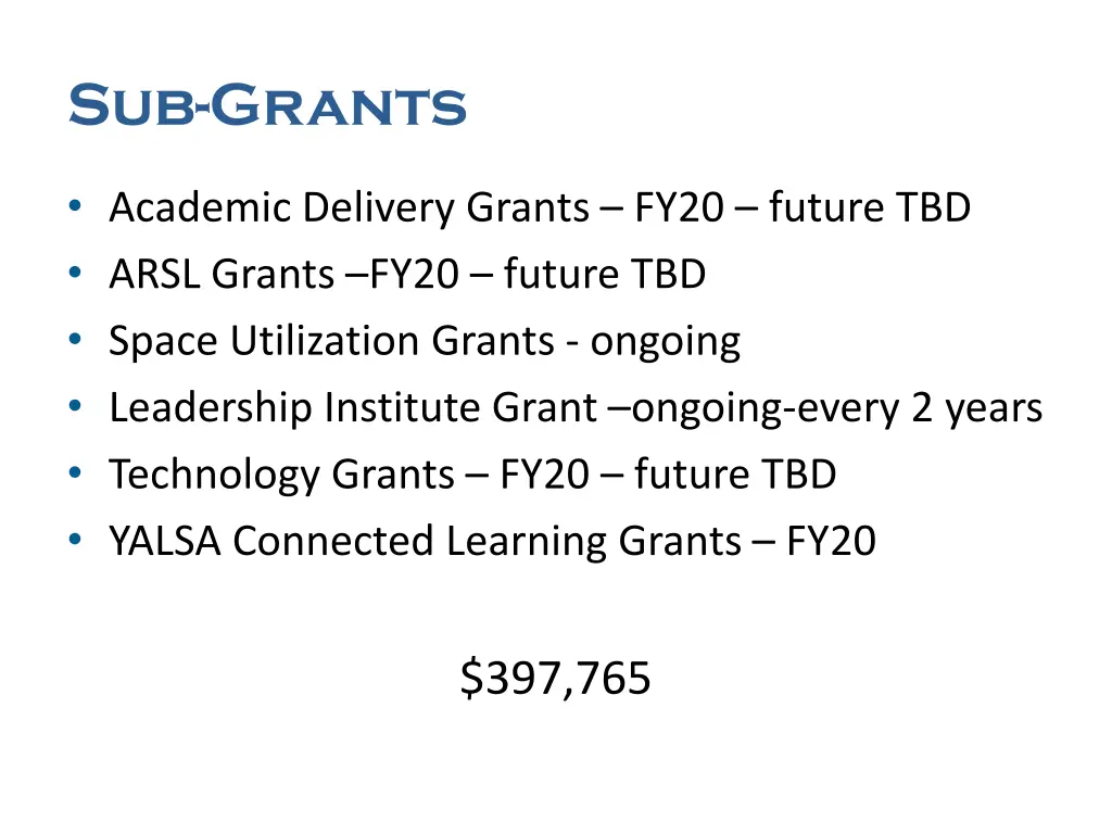 sub grants