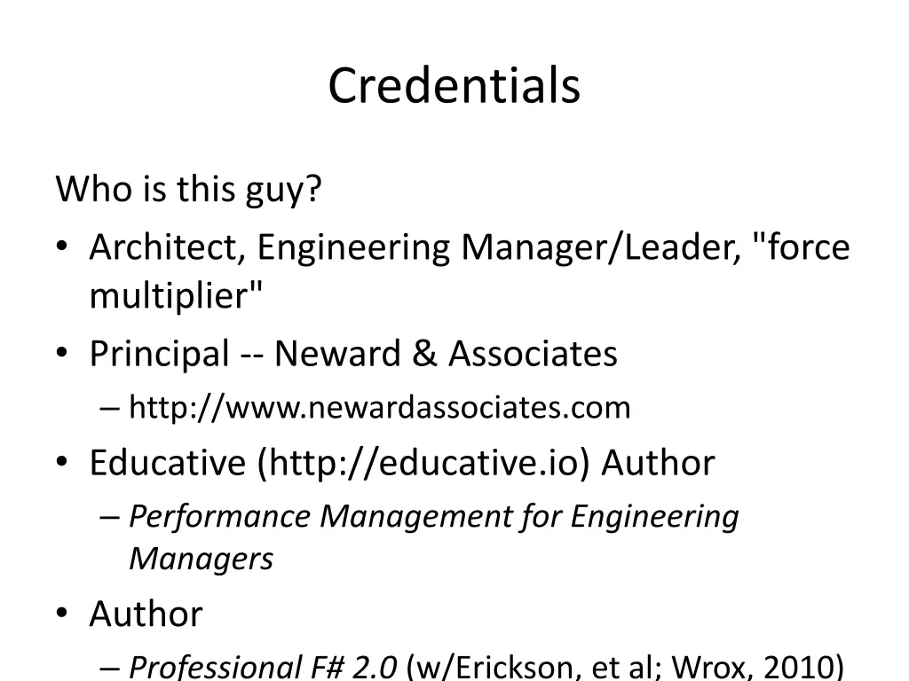 credentials