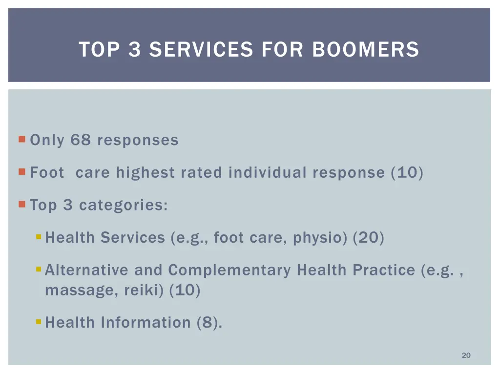 top 3 services for boomers