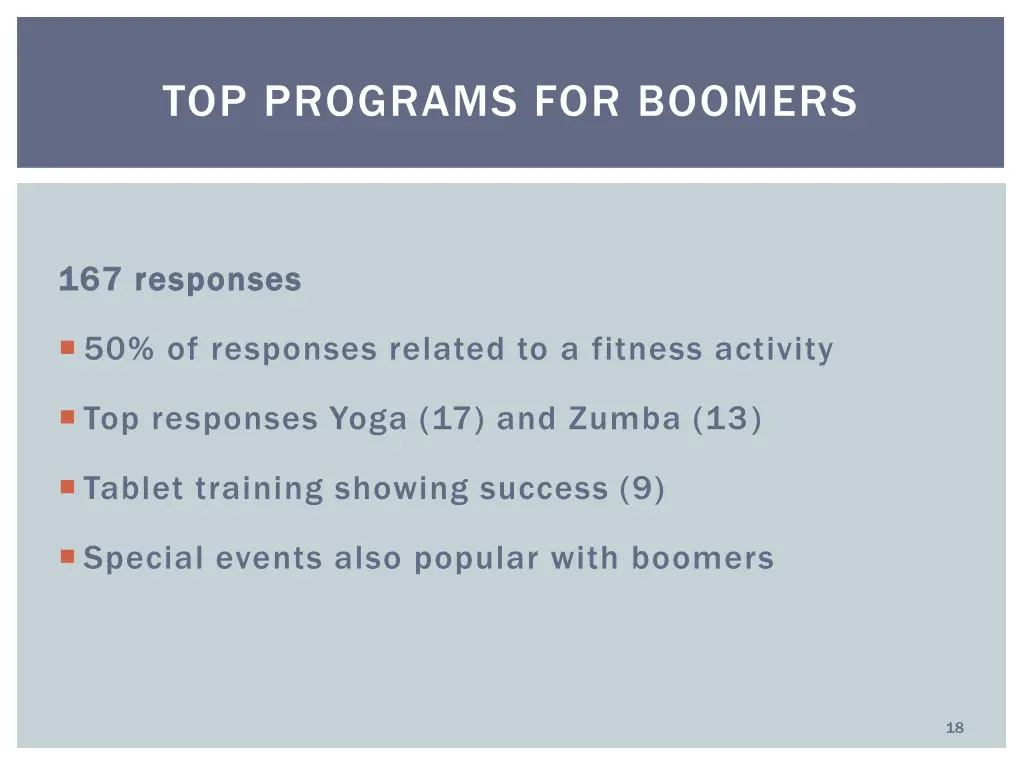 top programs for boomers