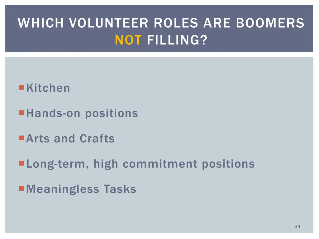 which volunteer roles are boomers not filling