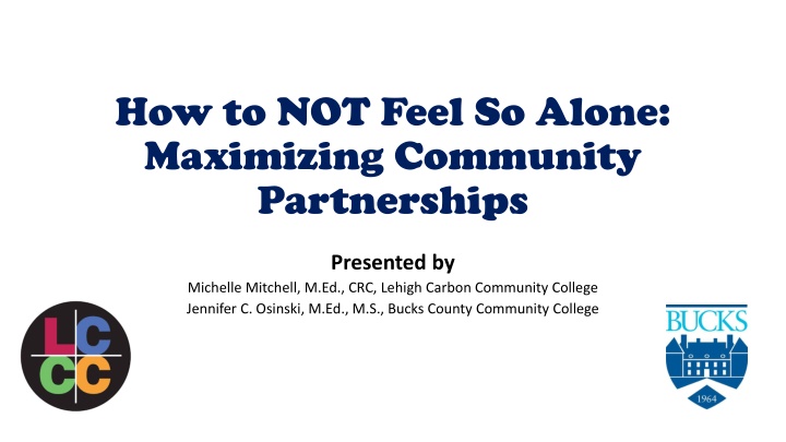 how to not feel so alone maximizing community