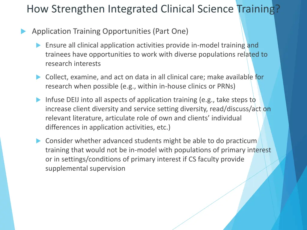 how strengthen integrated clinical science 1