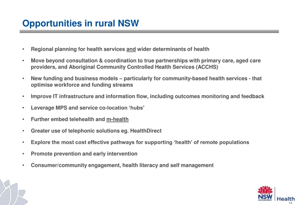 opportunities in rural nsw