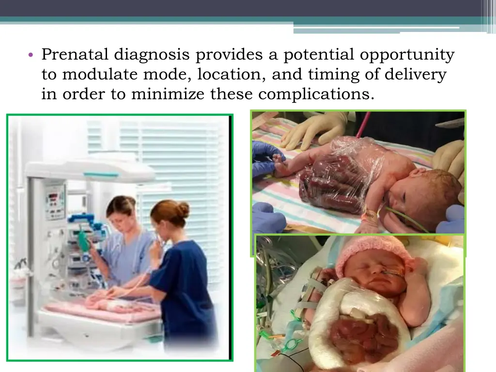 prenatal diagnosis provides a potential