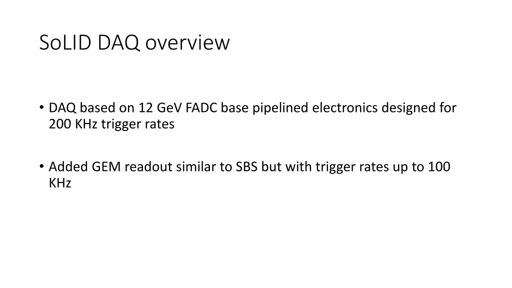 solid daq overview