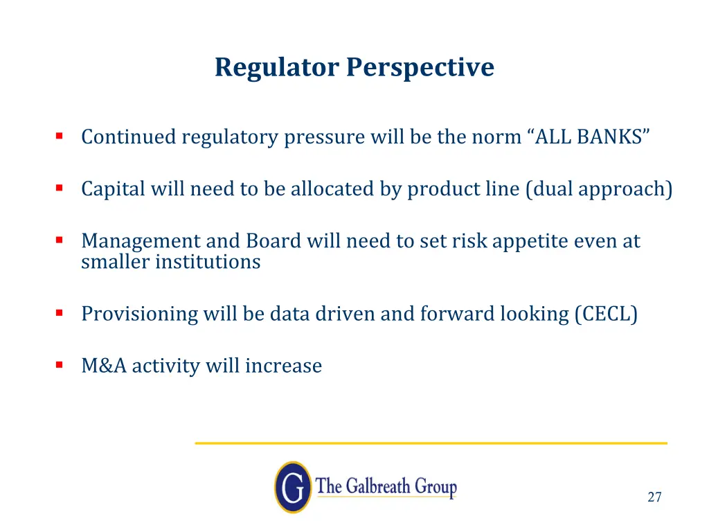 regulator perspective