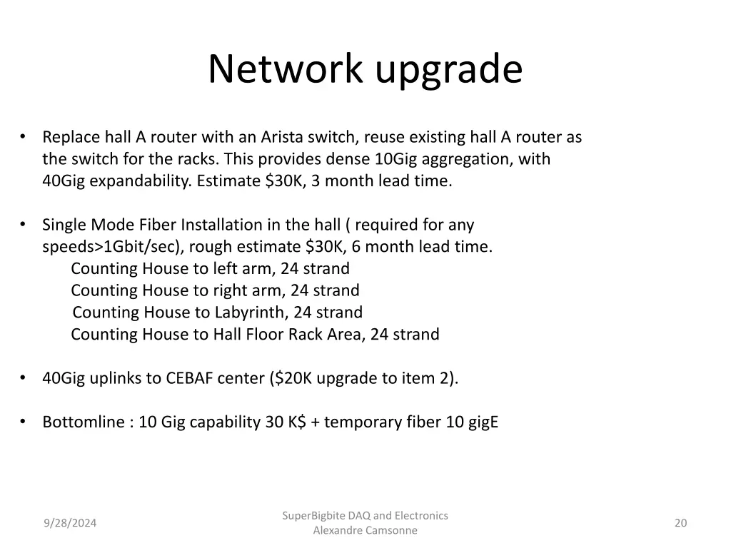 network upgrade