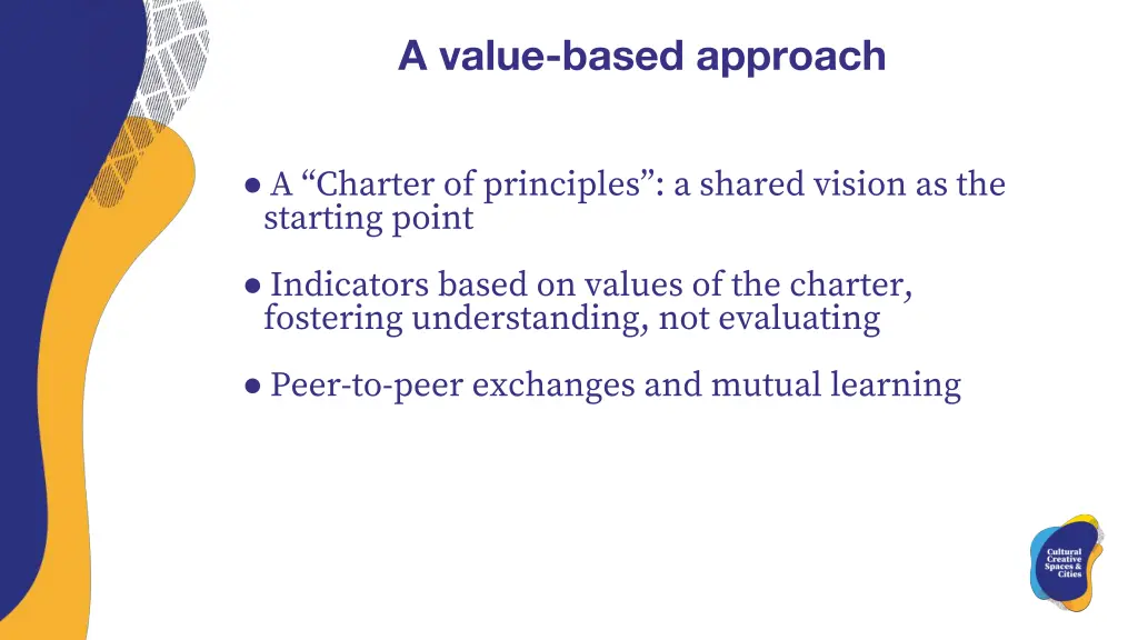 a value based approach