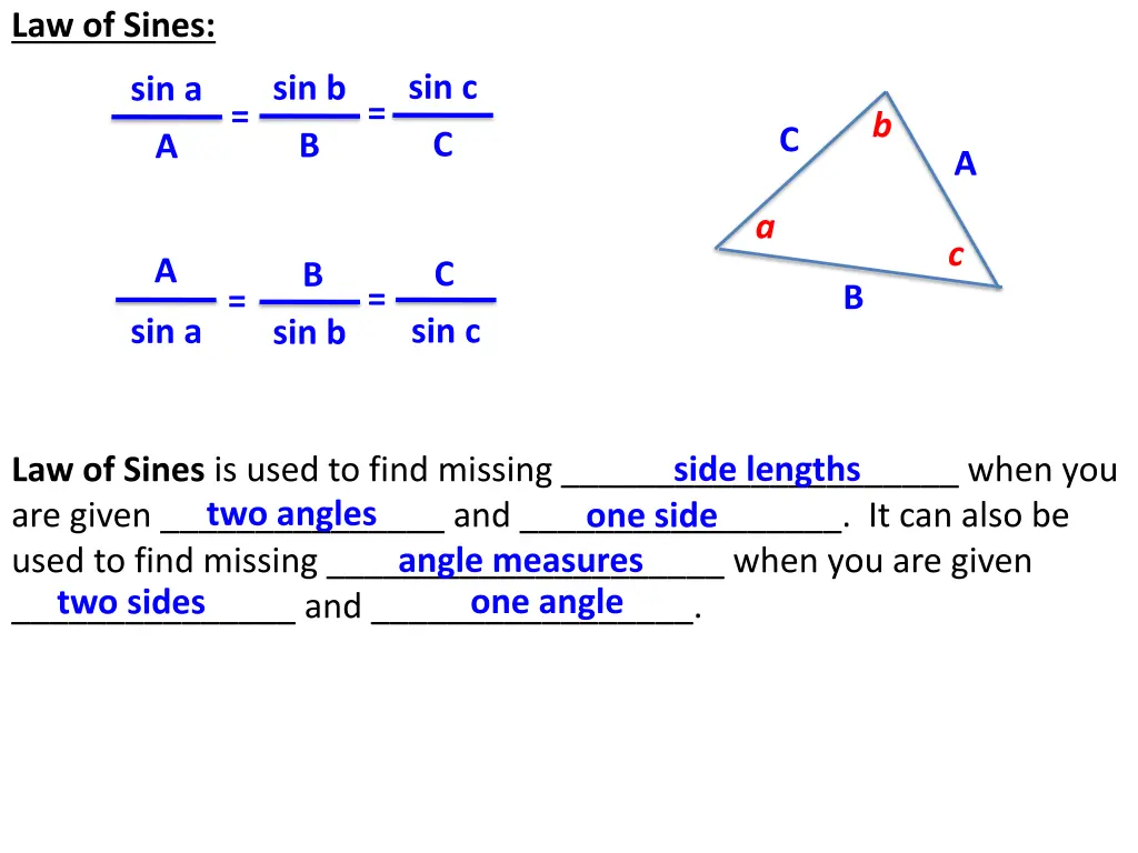 law of sines