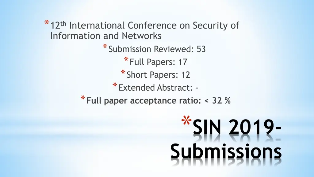 12 th international conference on security