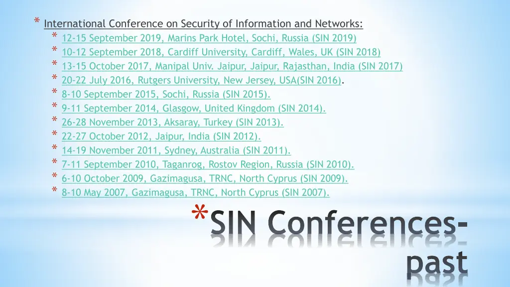 international conference on security