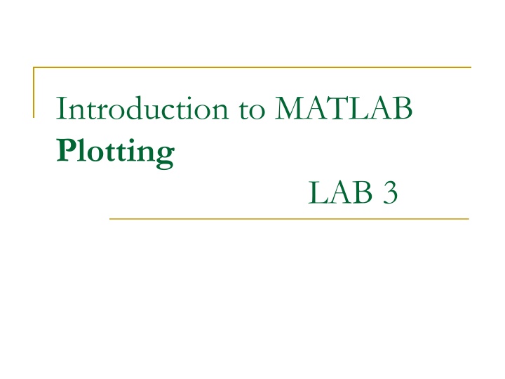 introduction to matlab plotting