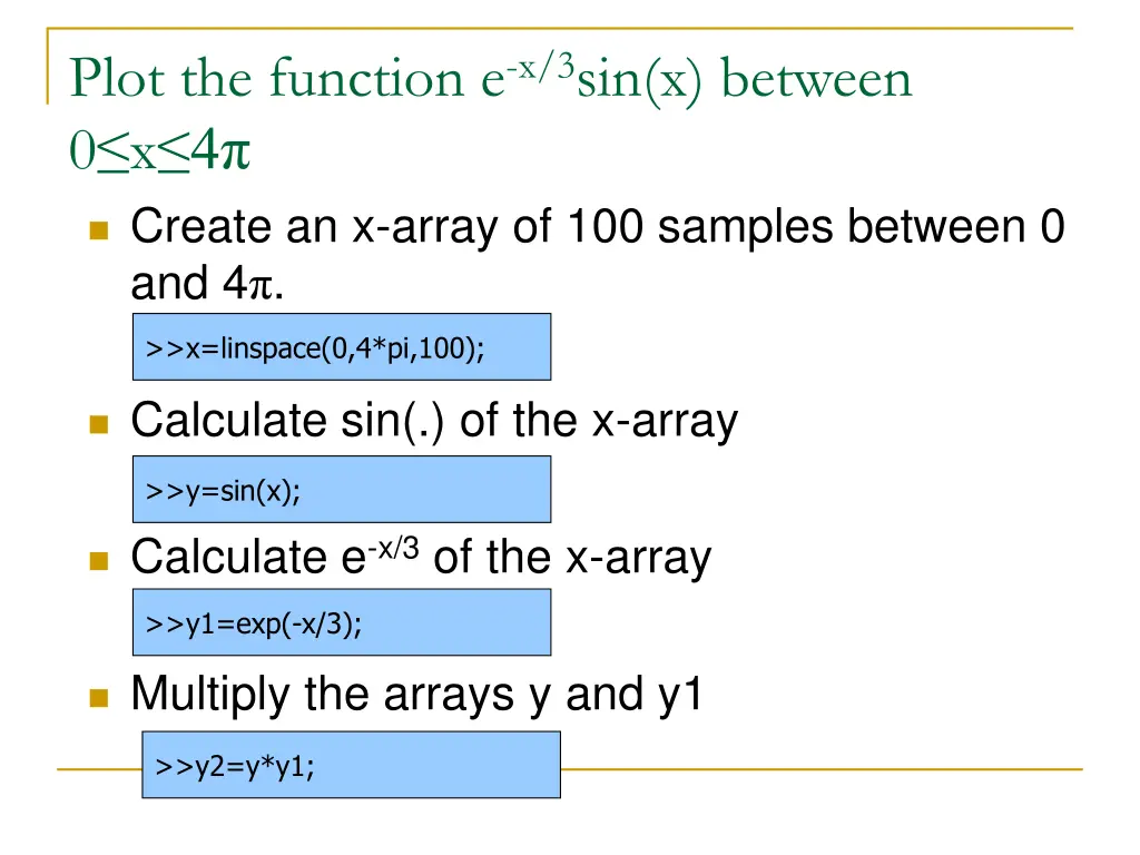 plot the function e x 3 sin x between