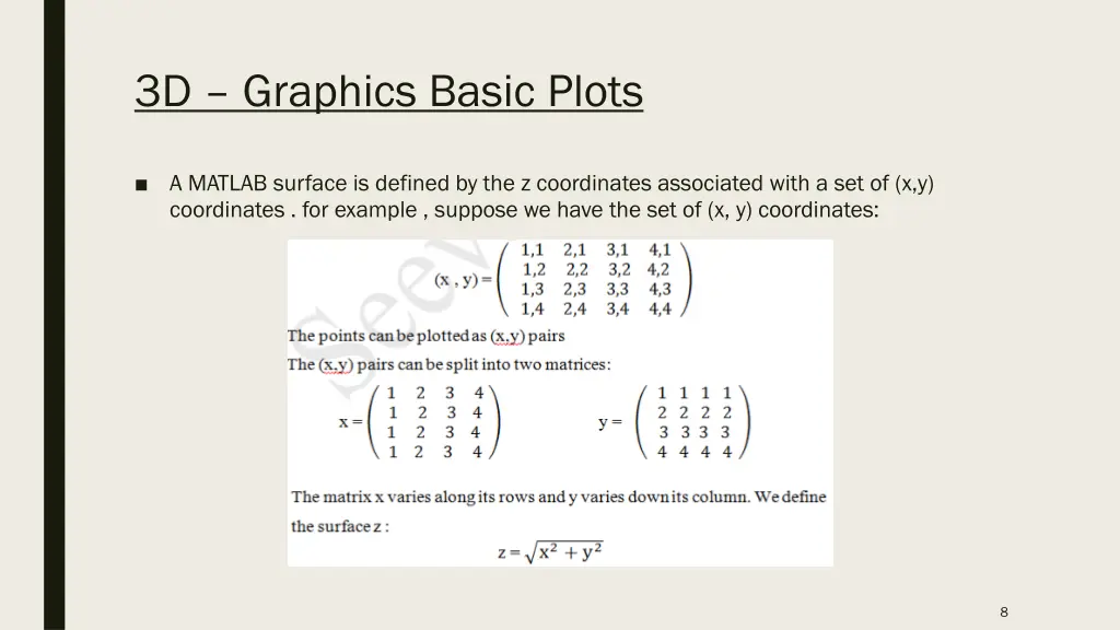 3d graphics basic plots