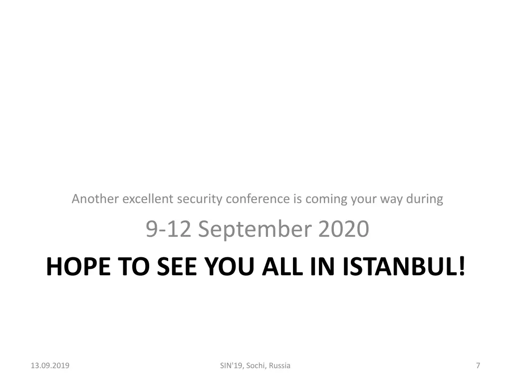 another excellent security conference is coming