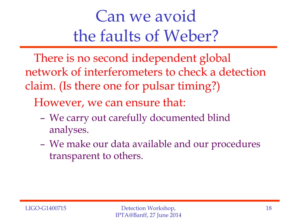 can we avoid the faults of weber there