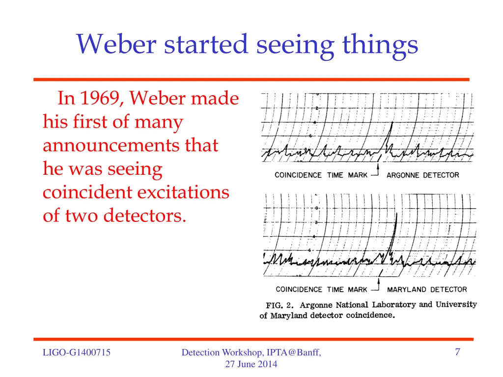 weber started seeing things