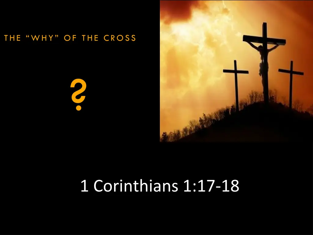 the why of the cross