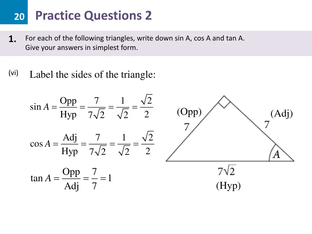 20 practice questions 2 5