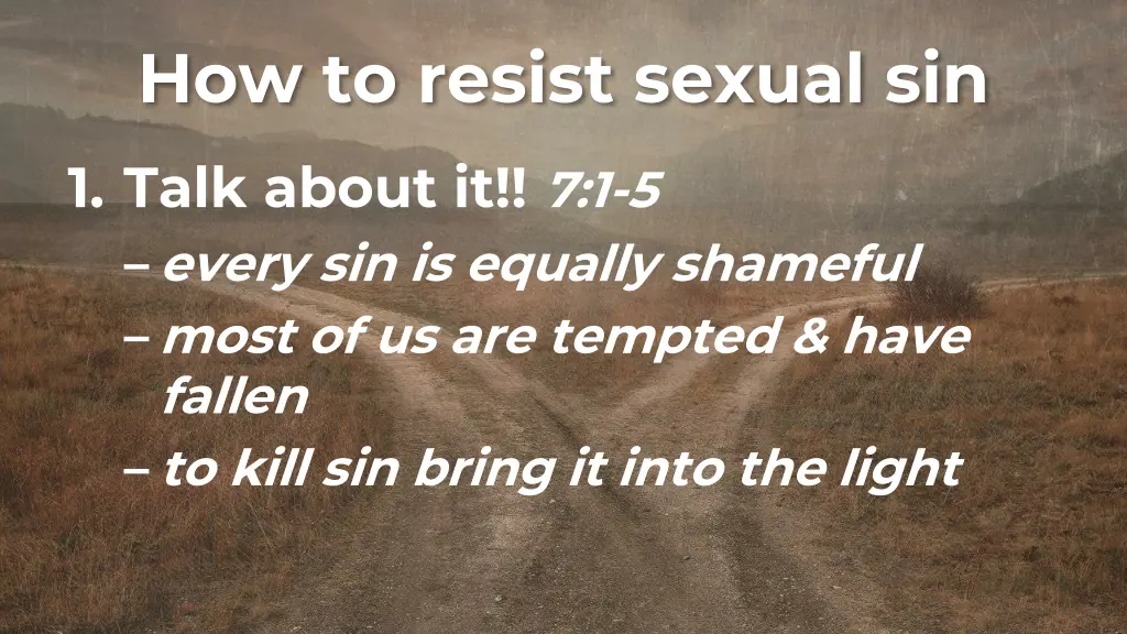 how to resist sexual sin 1