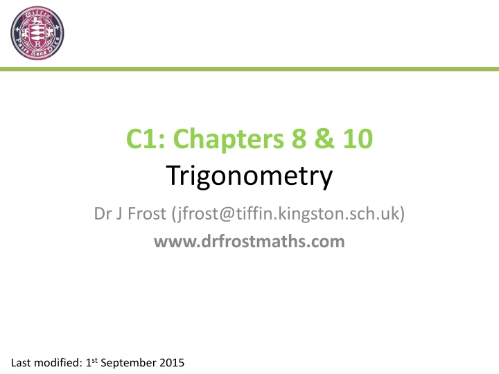 c1 chapters 8 10 trigonometry