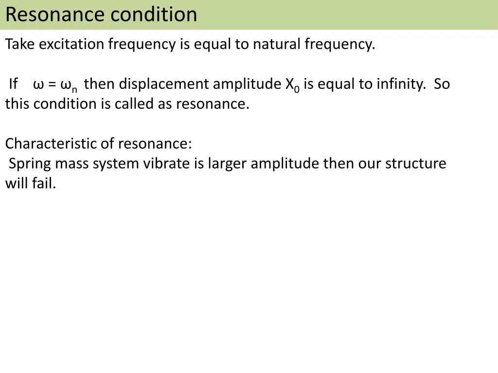 resonance condition