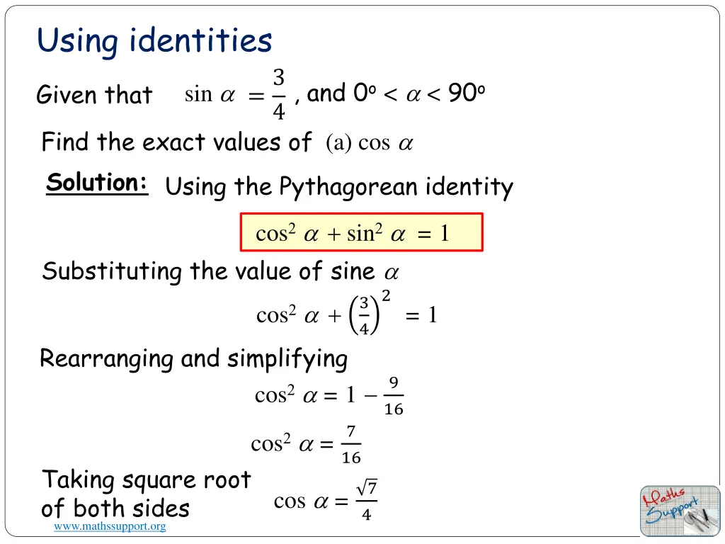 using identities