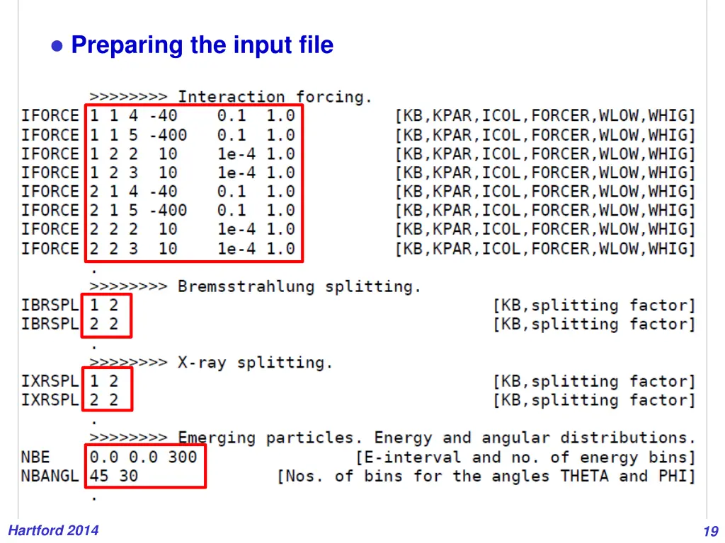 preparing the input file 1