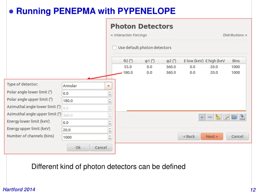 running penepma with pypenelope 8