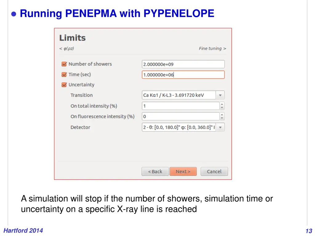 running penepma with pypenelope 9