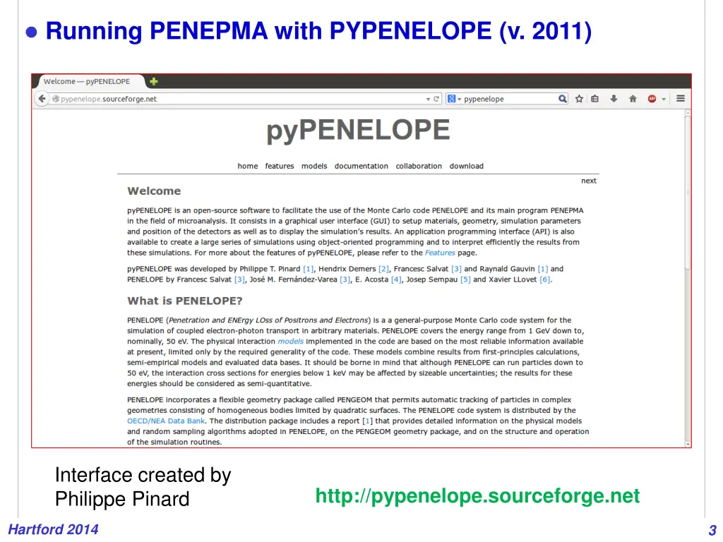 running penepma with pypenelope v 2011