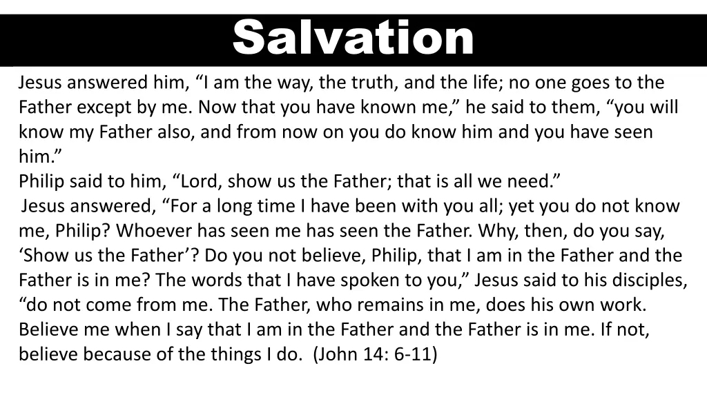 salvation