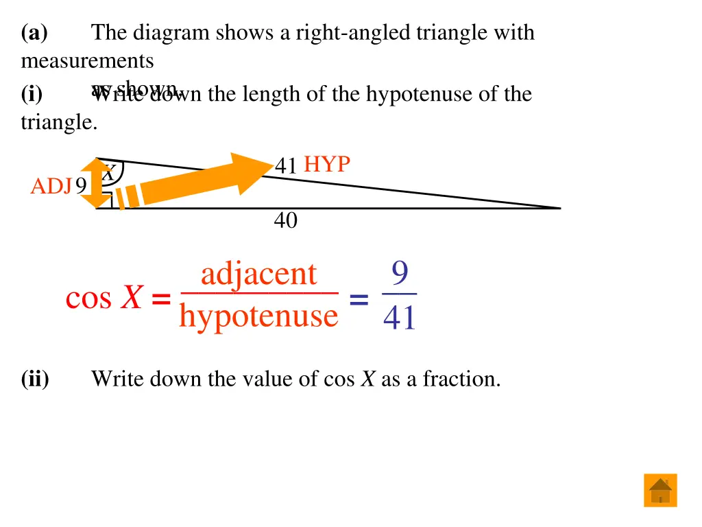 a measurements i triangle