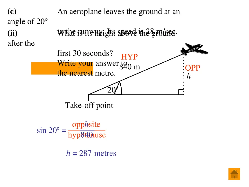 c angle of 20 ii after the