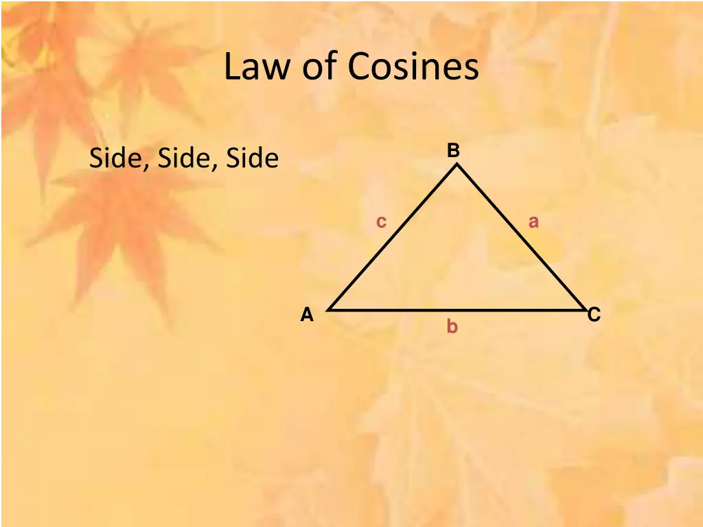 law of cosines 2