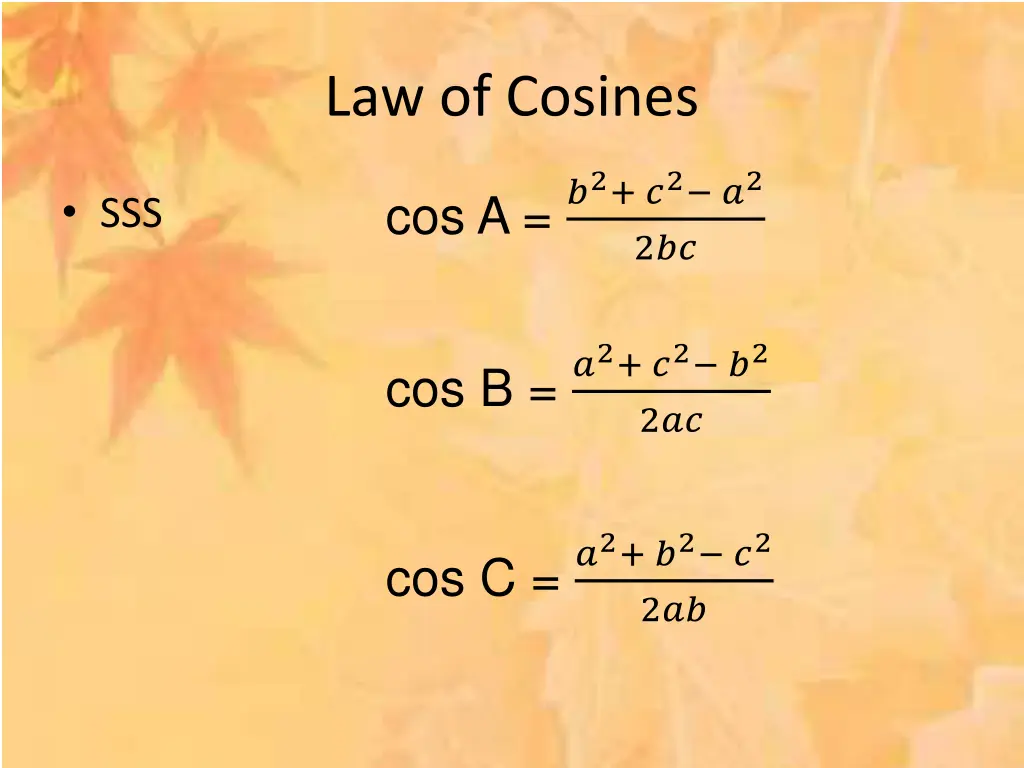 law of cosines 3