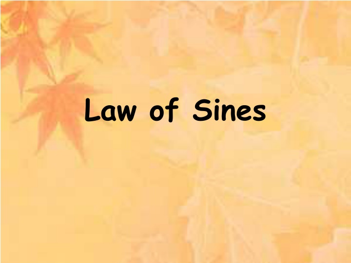 law of sines