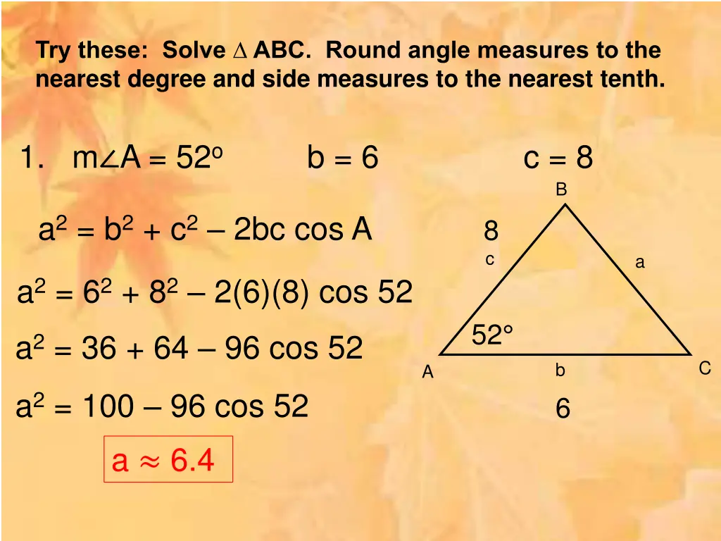 try these solve abc round angle measures