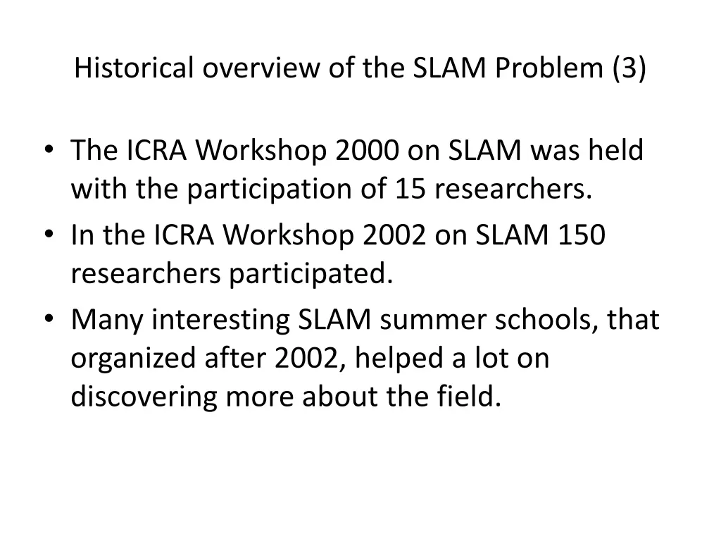 historical overview of the slam problem 3