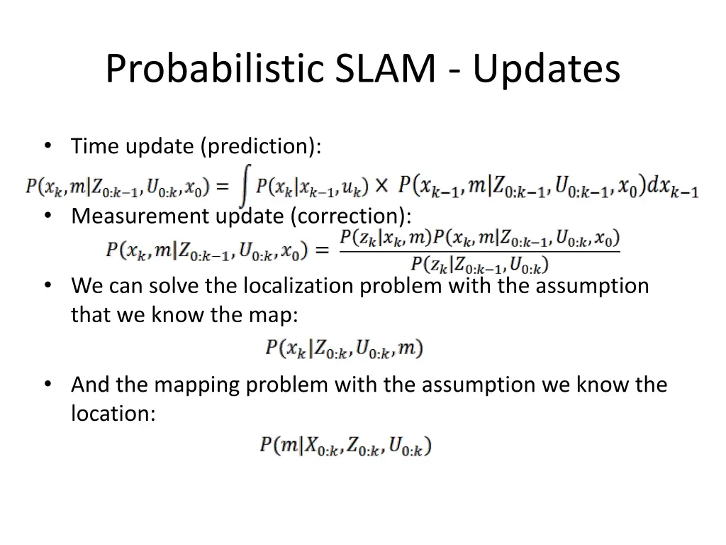 probabilistic slam updates