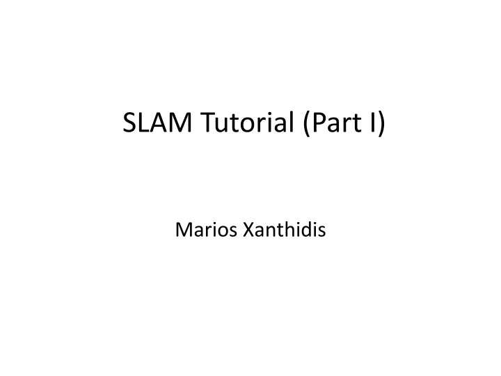 slam tutorial part i