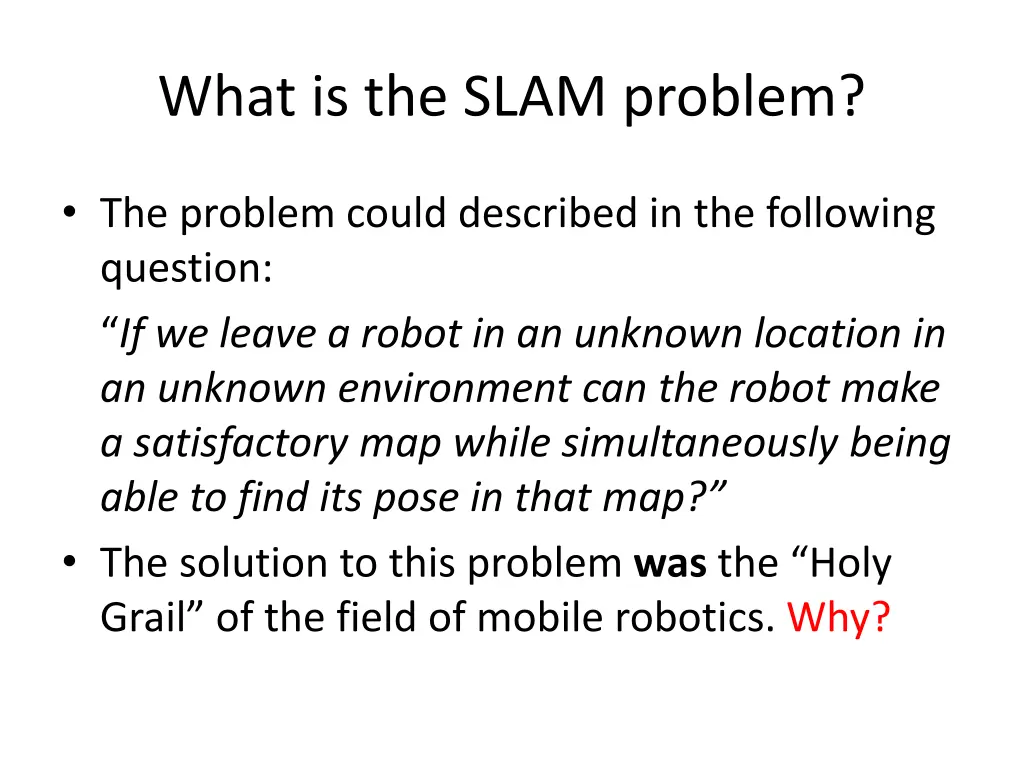 what is the slam problem